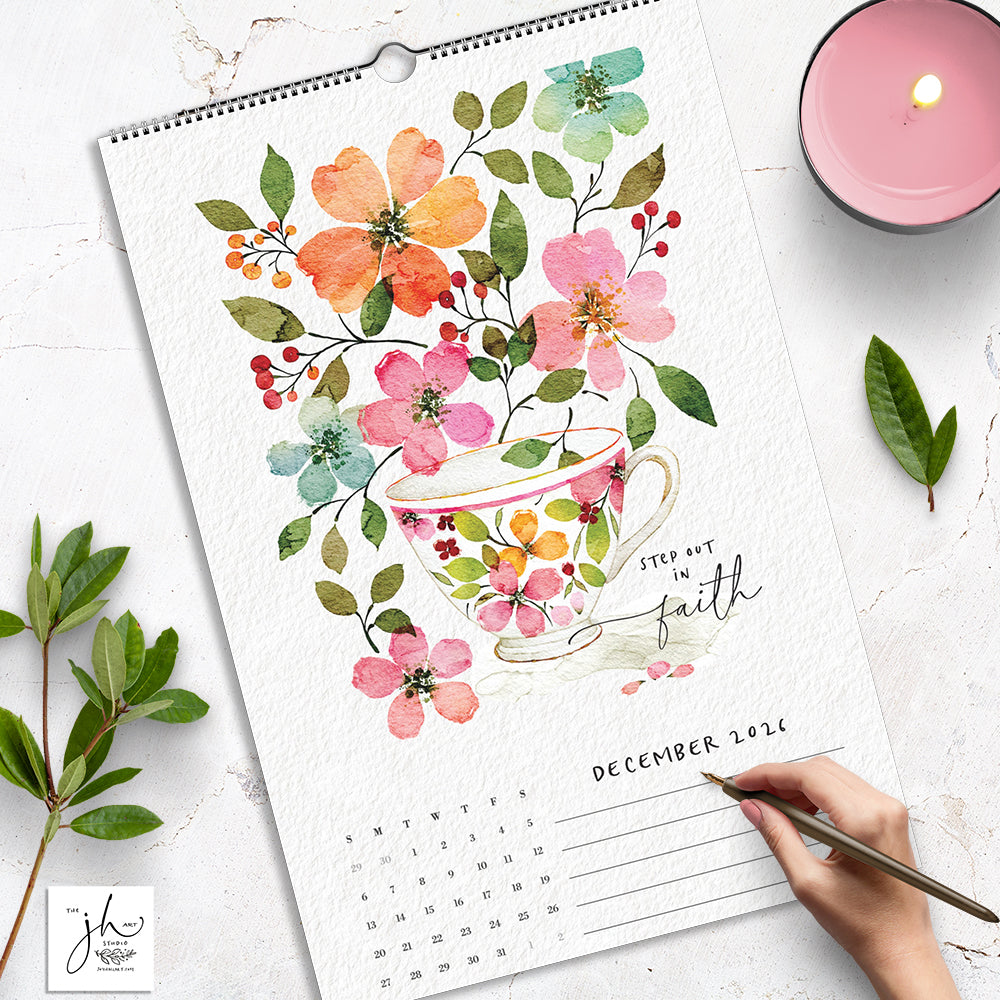 Start Where You Are 2026 Wall Calendar by Joy Hall (USA Shipping Only)