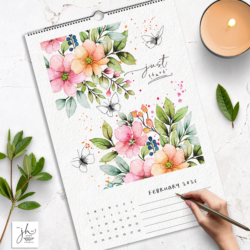 Start Where You Are 2026 Wall Calendar by Joy Hall (USA Shipping Only)