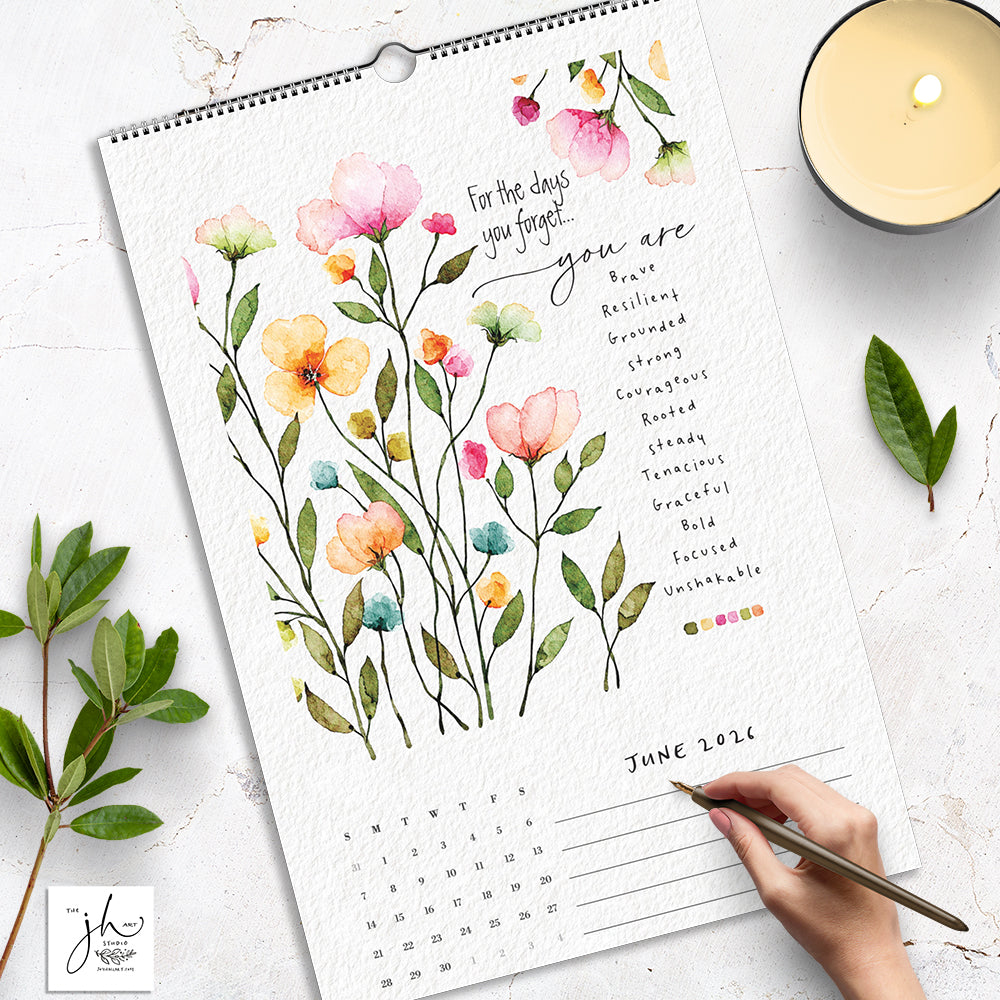 Start Where You Are 2026 Wall Calendar by Joy Hall (USA Shipping Only)
