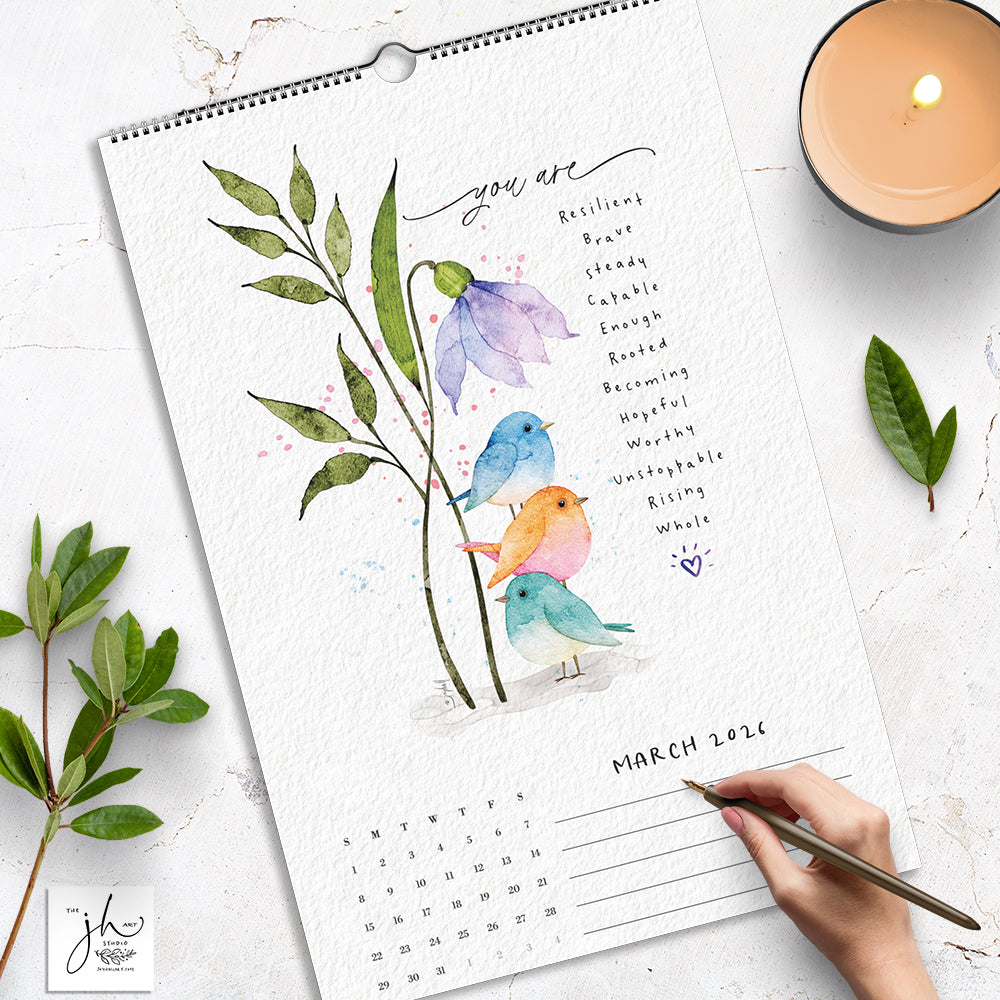 Start Where You Are 2026 Wall Calendar by Joy Hall (USA Shipping Only)