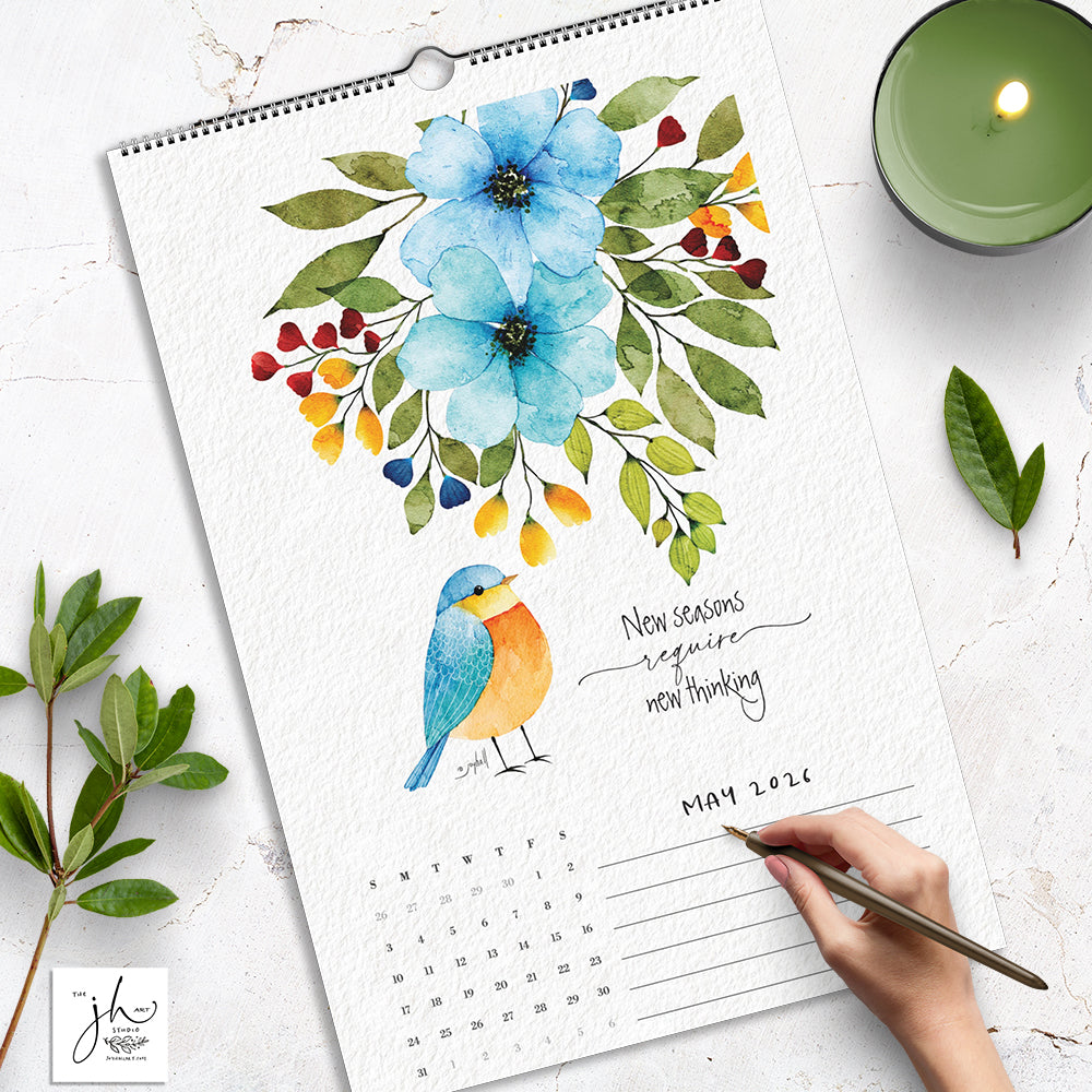 Start Where You Are 2026 Wall Calendar by Joy Hall (USA Shipping Only)