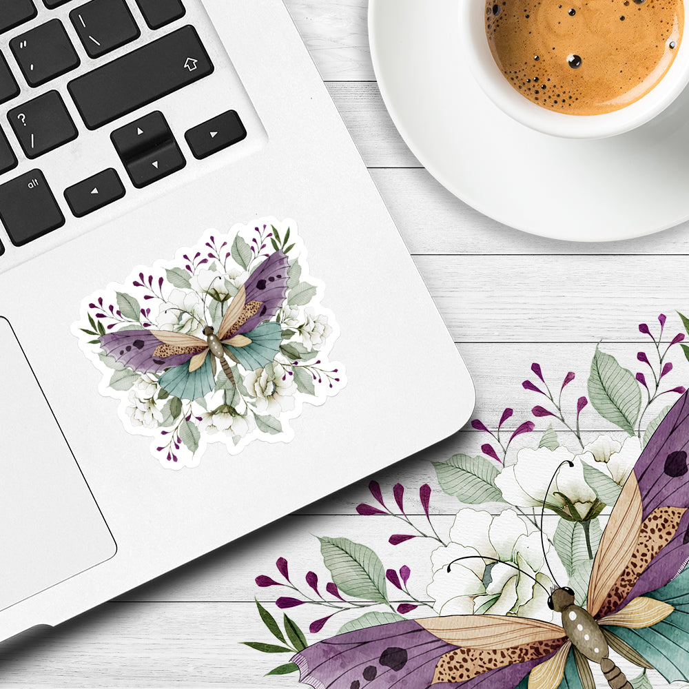 BUTTERFLY GARDEN Sticker, 3x3