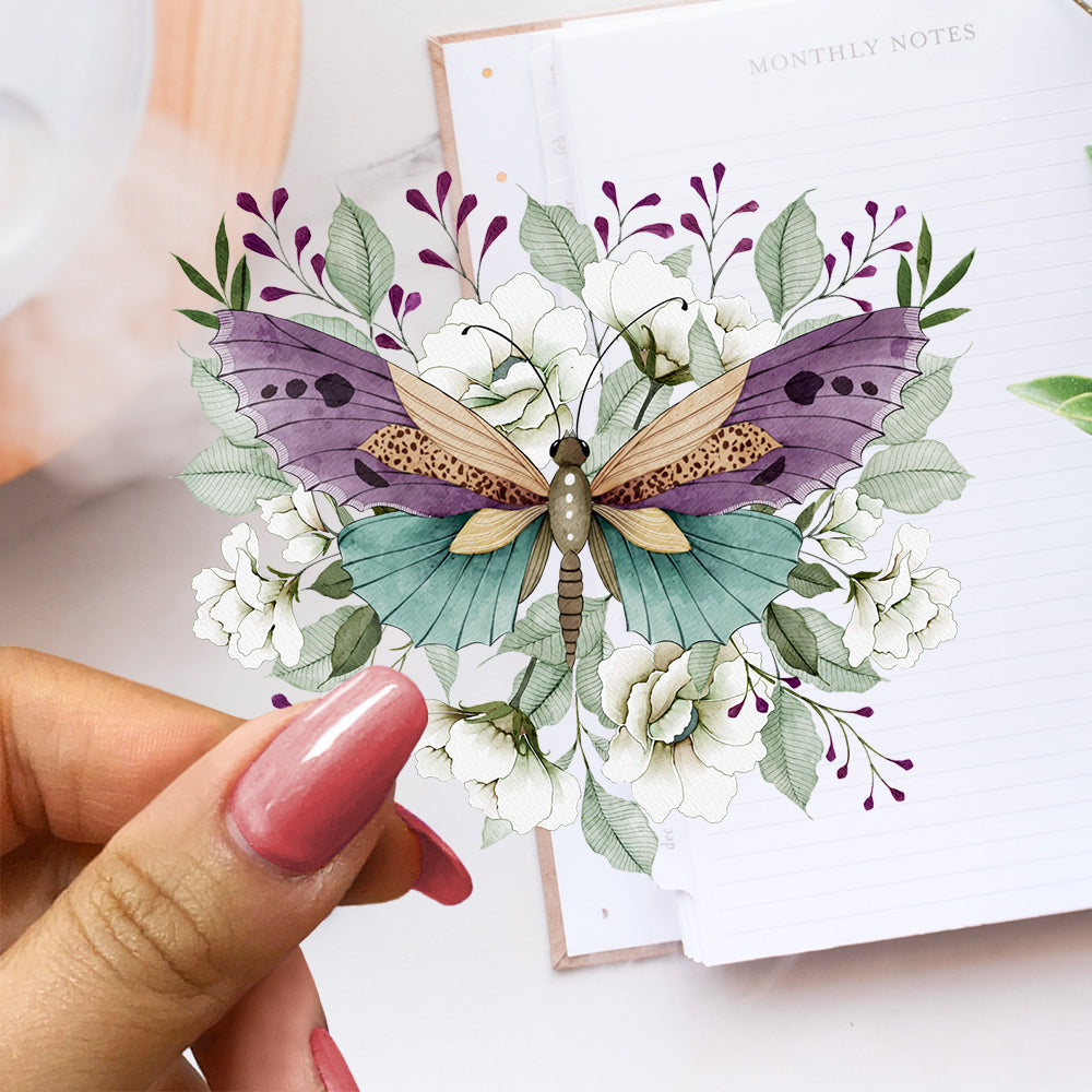 BUTTERFLY GARDEN Sticker, 3x3