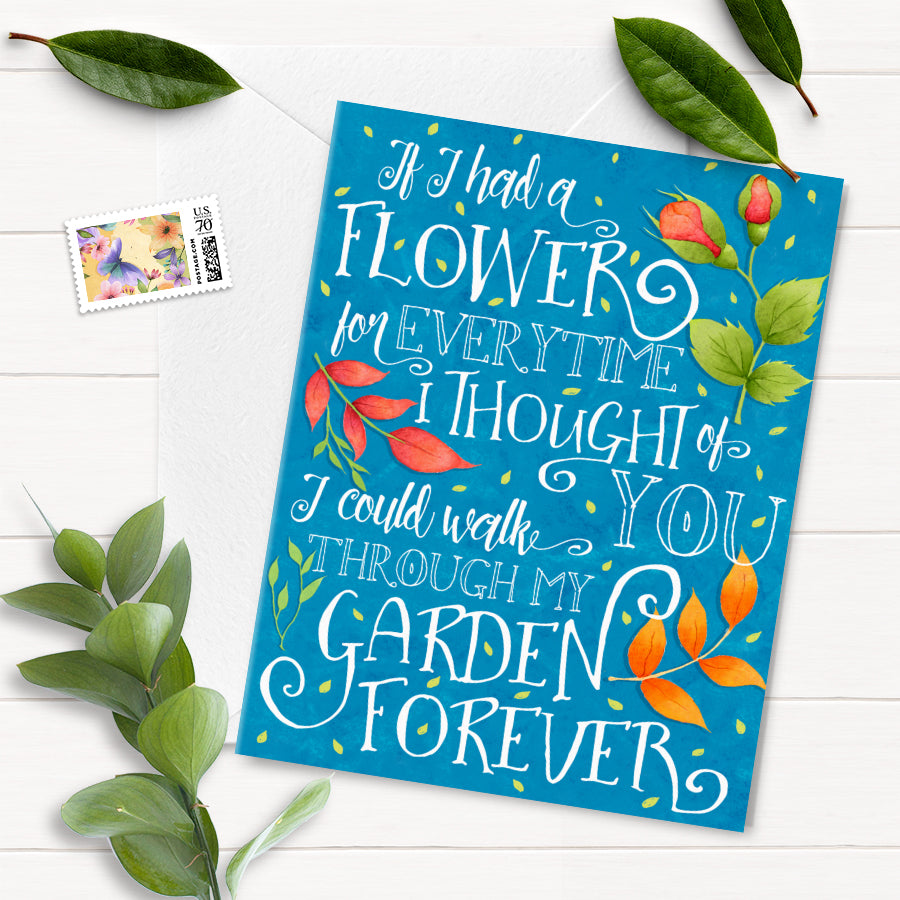 Garden Thoughts THINKING OF YOU Greeting Card