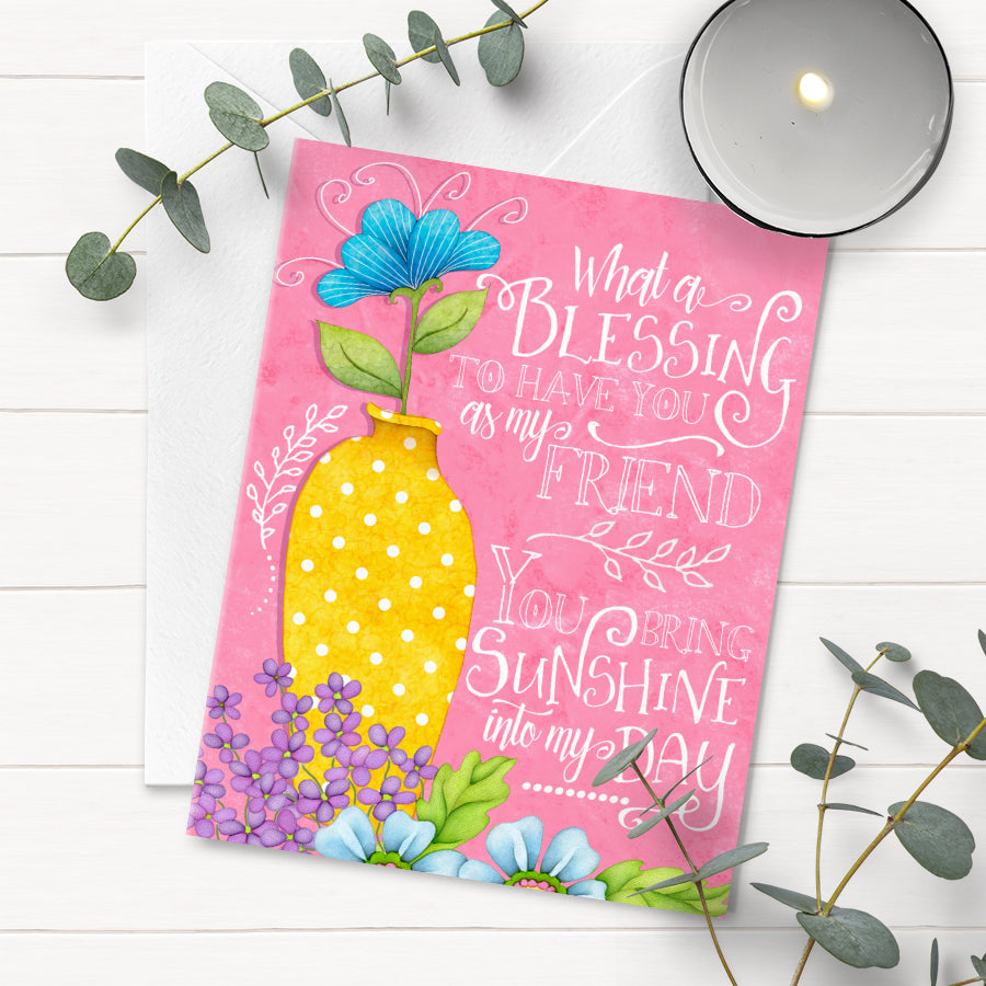 What A Blessing FRIENDSHIP Greeting Card