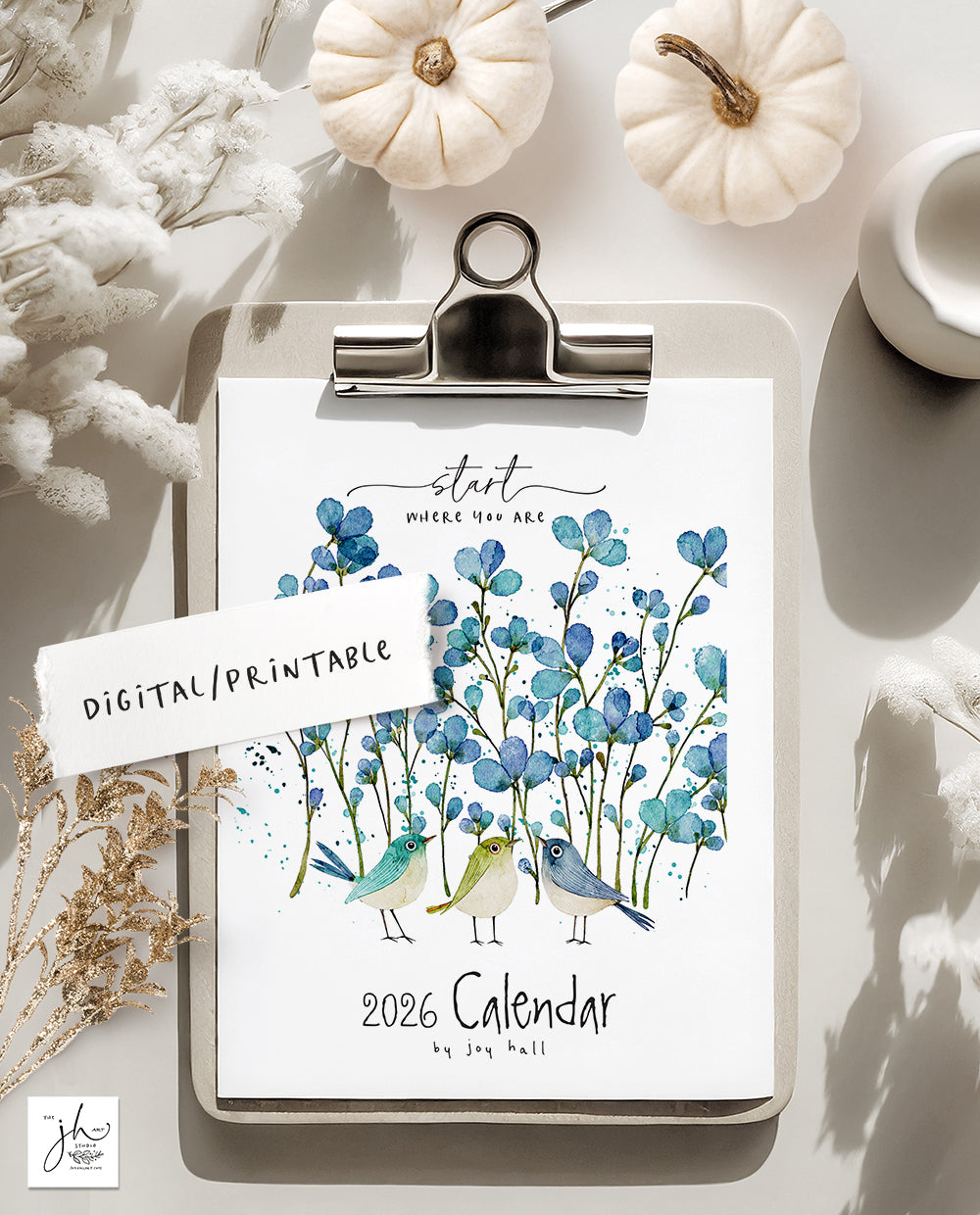 2026 Start Where You Are |  Printable | 8.5x11 | Calendar
