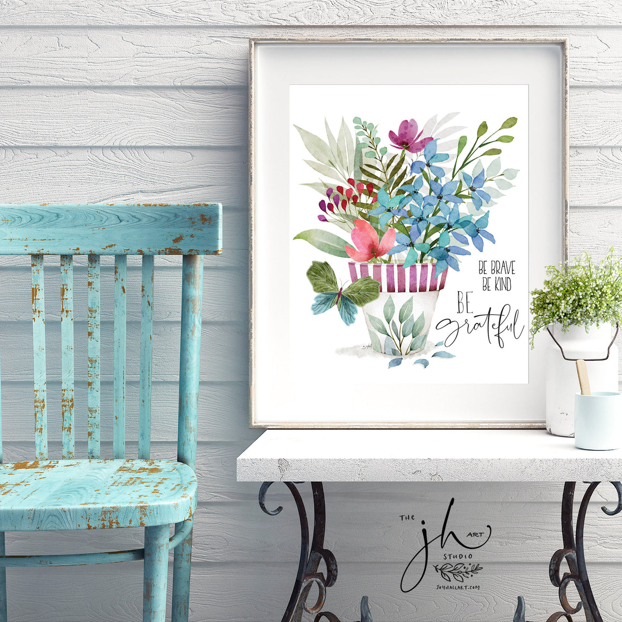 Be Grateful Floral Print