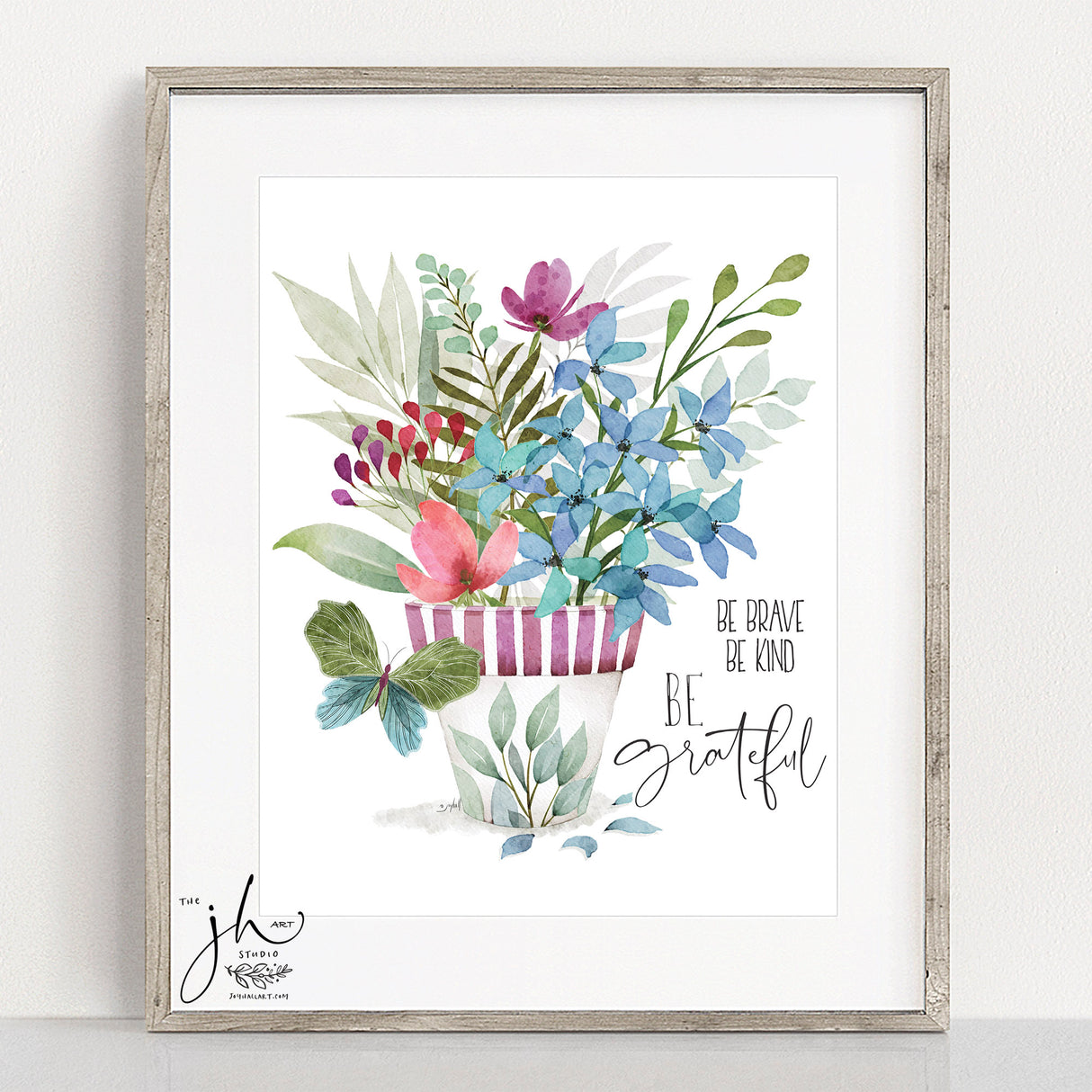 Be Grateful Floral Print