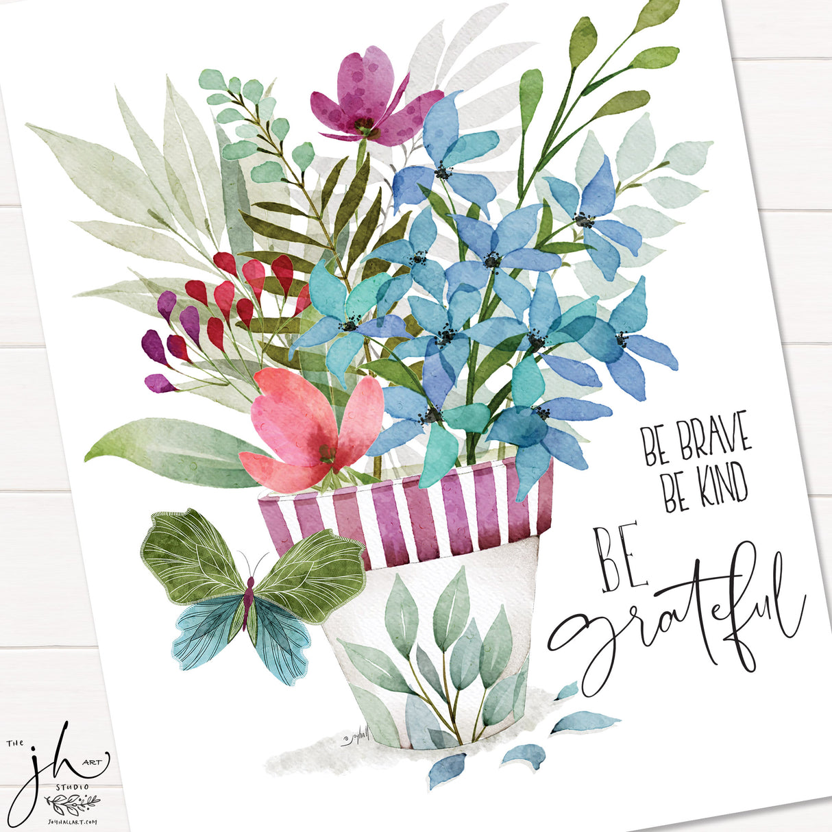 Be Grateful Floral Print