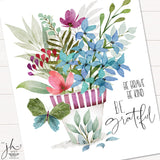 Be Grateful Floral Print
