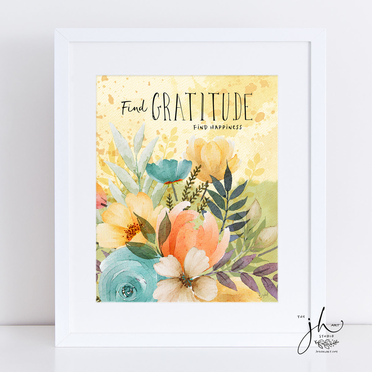 Find Gratitude, Find Happiness Art Print