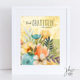 Find Gratitude, Find Happiness Art Print