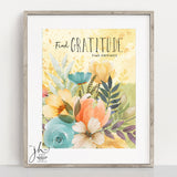 Find Gratitude, Find Happiness Art Print