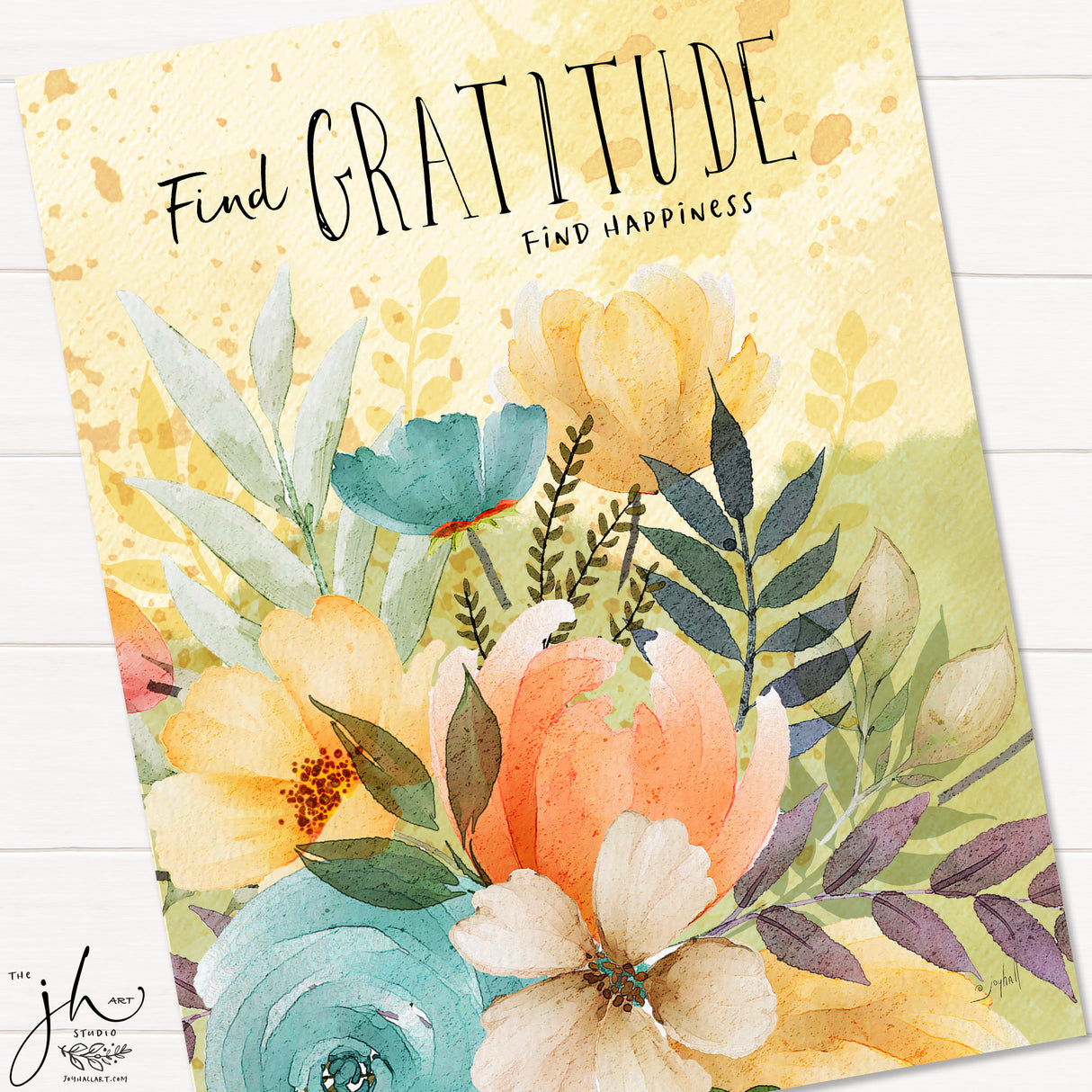 Find Gratitude, Find Happiness Art Print
